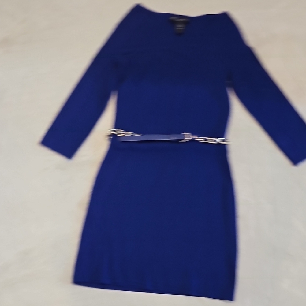 INC International Concepts Cobalt Blue Long Sleeve Dress